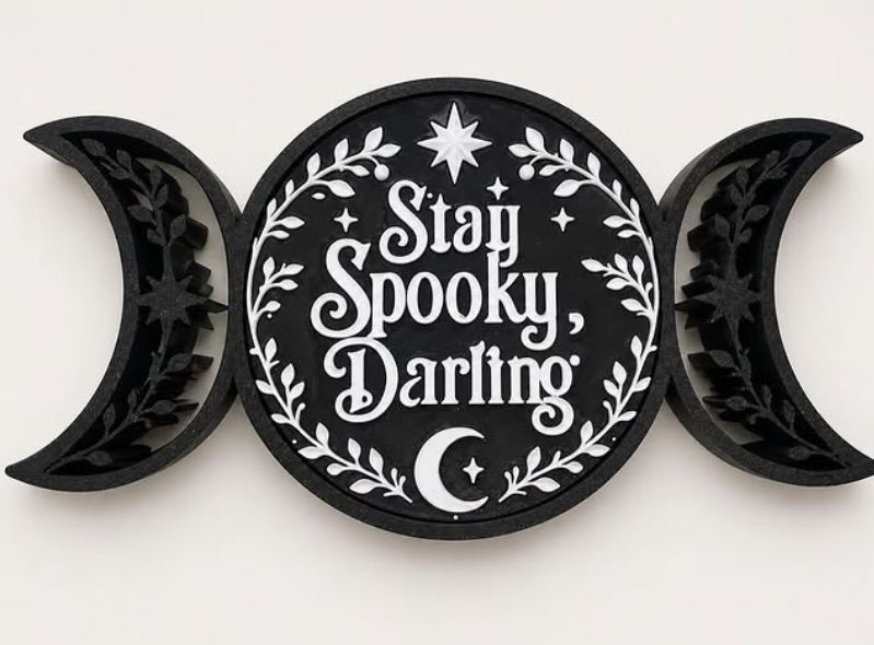 Stay Spooky, Darling – Triple Moon Wall Art